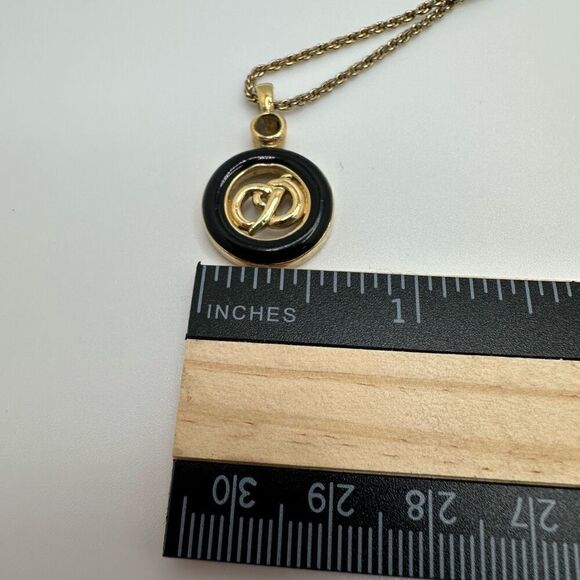 Dior‎ CD Logo Vintage Gold Tone Necklace - Picture 10 of 10